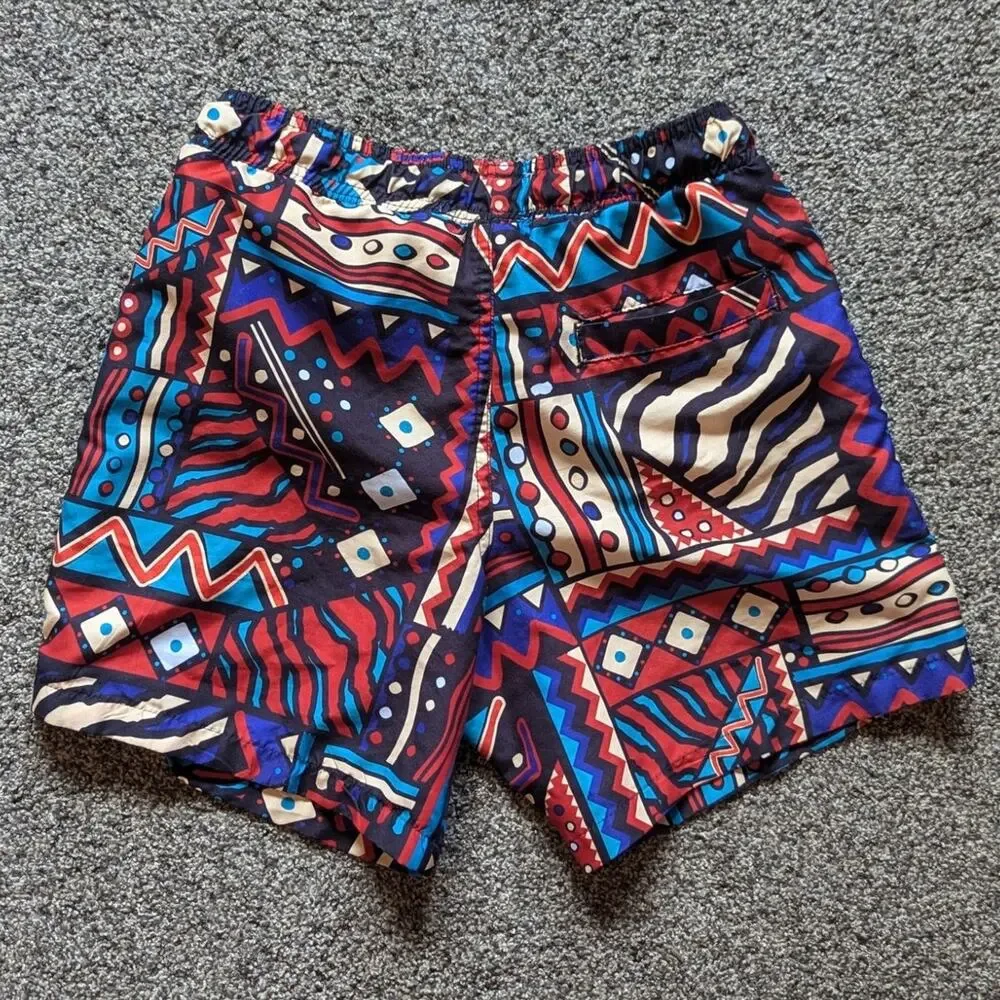 Fresh Prints of Bel-Air 90s Print Swim Trunks Size Small